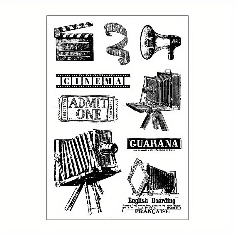 Welcome To Joyful Home 4-Piece Wooden Star Brick Stamp Set For Card Making & Scrapbooking