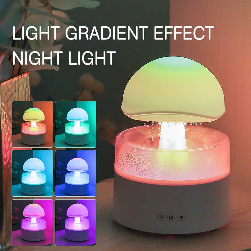 Rain Cloud Aromatherapy Diffuser Night Light Mushroom Lamp - Temu