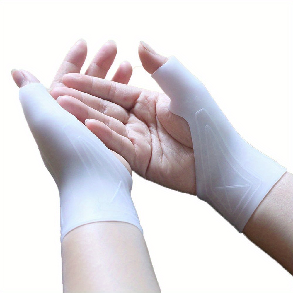 

1pair Silicone Gel Wrist Thumb Support Gloves, Corrector Gloves, Carpal Tendonitis Protection Gloves