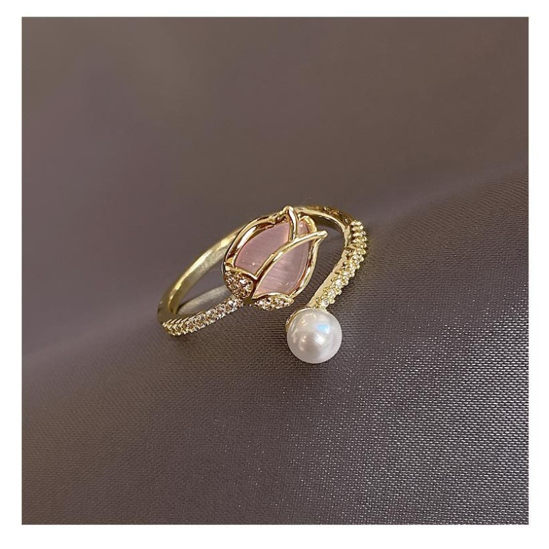 Tulip Bud Ring Fashion Niche Design Ring Ring Finger Jewelry Teenager, For Teenager, For Teenager