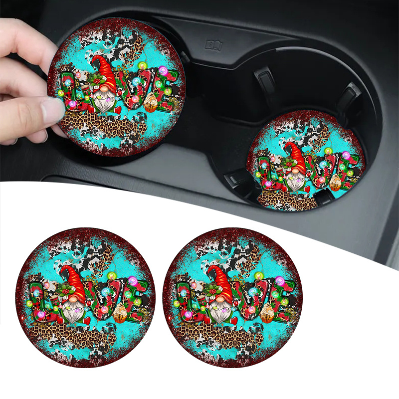  SINGARO Car Cup Coaster, 4PCS Universal Non-Slip Cup Holders  Embedded in Ornaments Coaster, Car Interior Accessories, Red : Automotive
