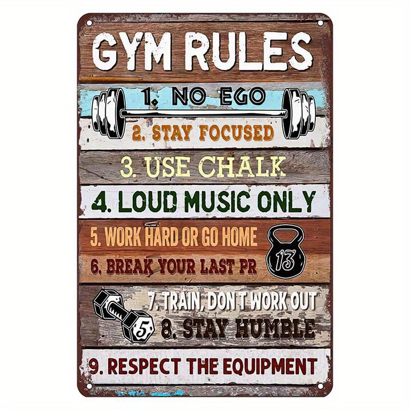 Welcome Fitness Room Metal Tin Sign Home Gym Sign Gym Room - Temu