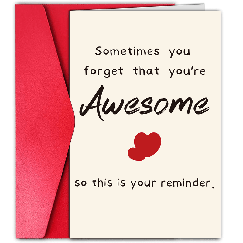 

1pc Sometimes You Forget That You're Awesome So This Is Your Reminder Card, Funny Birthday Card, Creative Birthday Greeting Card, The Best Gift For Friends, Brothers, Sisters