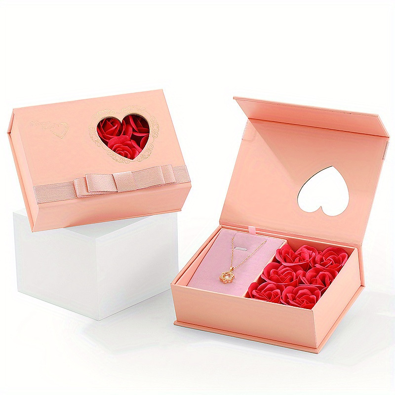 Rose Gift Box Valentine's Day Magnetic Switch Present Box - Temu