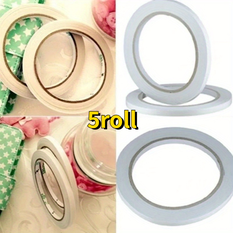 5 Rolls Double Sided Adhesive Tape, Double-Side Craft Tape For