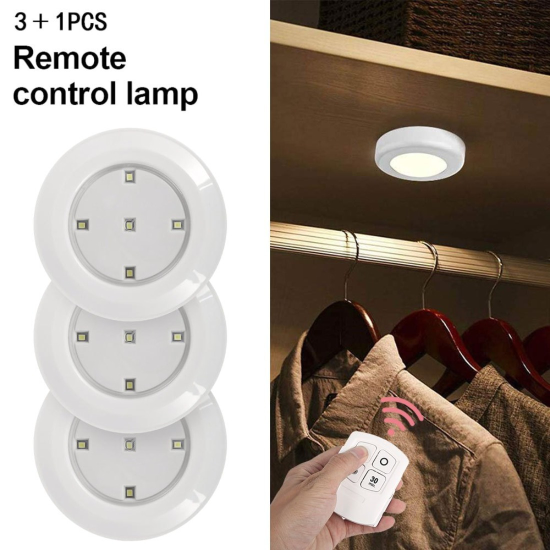 up your home with wireless led   lights remote control without battery needed details 1