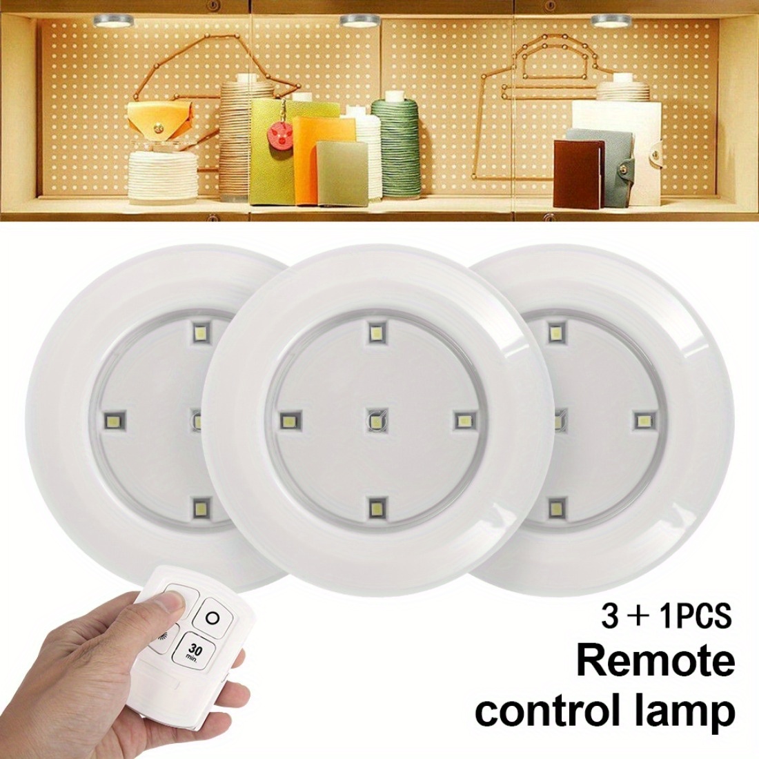 up your home with wireless led   lights remote control without battery needed details 2