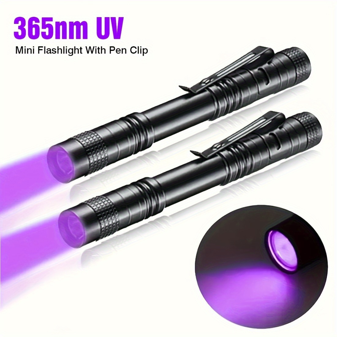 1pc Portable Uv 365nm Flashlight Ultraviolet Blacklight Led Mini Handheld  Torch 1 Aa Battery Included Detector Pet Urine Resin Curing Anti  Fluorescent Detection, Today's Best Daily Deals