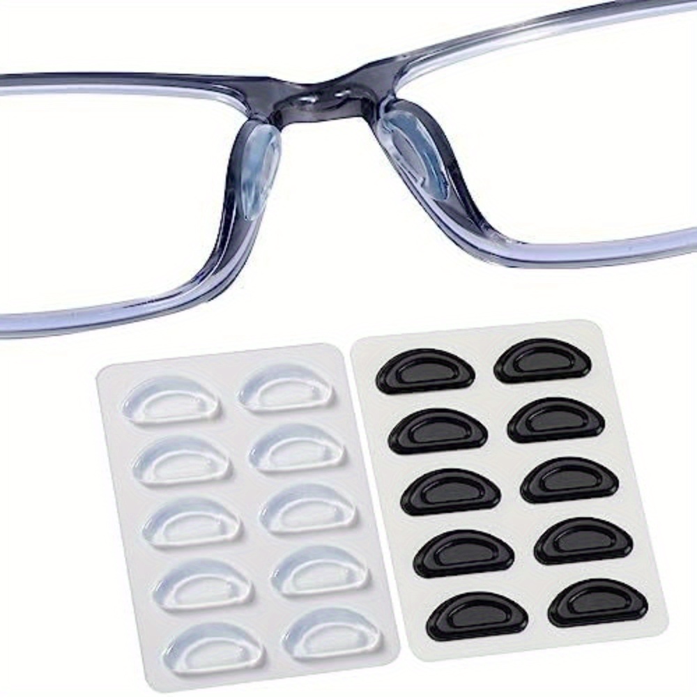  Adhesive Eye Glasses Nose Pads Cushion, Anti Slip Nose Grips  for Glasses with Airbag, Sunglasses Nose Protector, Eyeglasses Nose Bridge  Pads for Plastic Frames (6Pairs, White) : Health & Household
