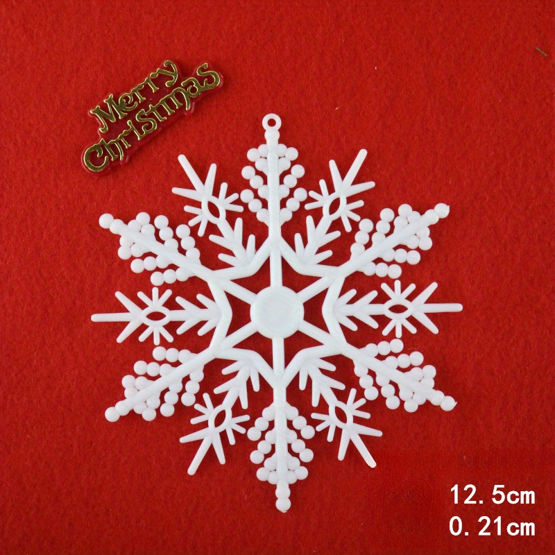 Christmas White Plastic Glitter Snowflakes Ornaments - Temu