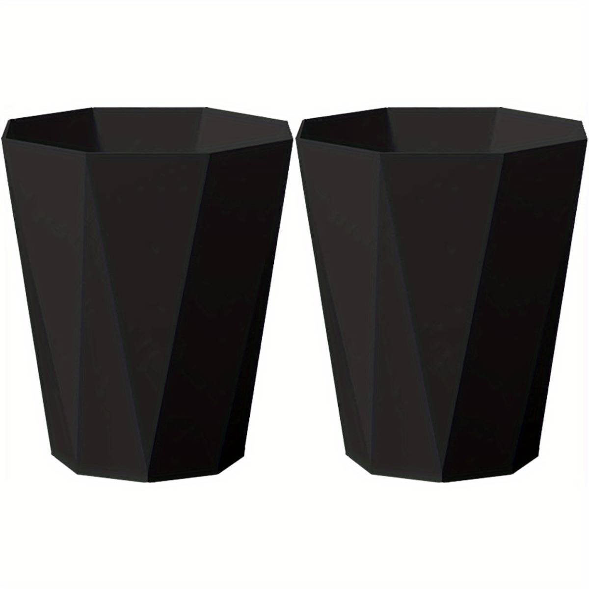 Small Polygonal Trash Can, Plastic Household Rubbish Can, Waste Paper  Bucket For Office And Classroom Supplies - Temu