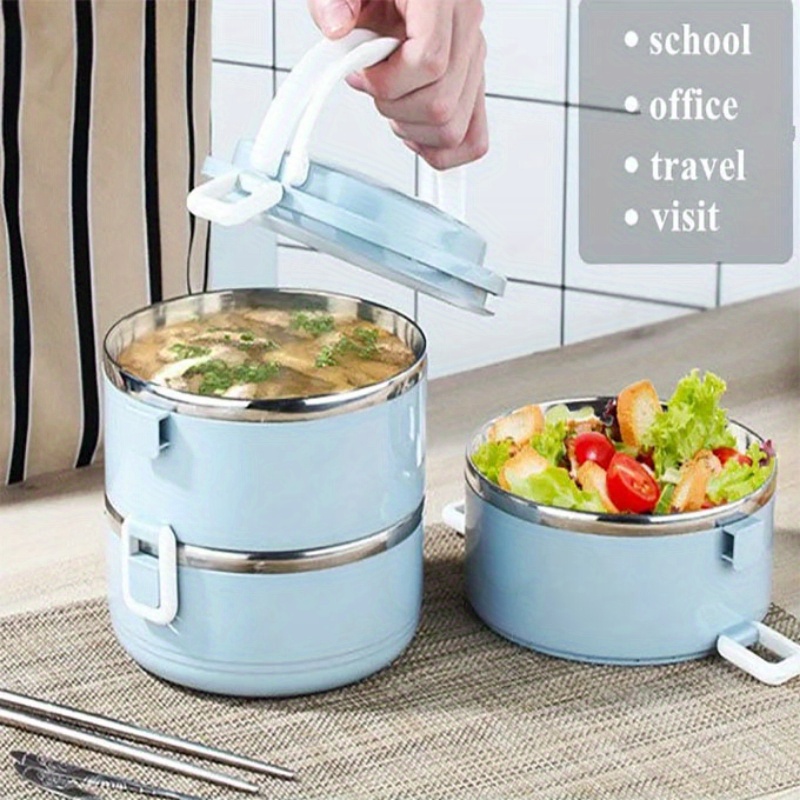 1/2/3/4 Layer Stainless Steel Insulated Bento Lunch Box Container