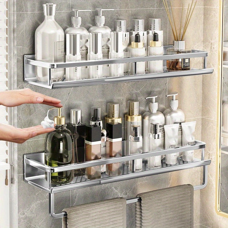 Toilet Shelf Bathroom Cosmetic Storage Rack Towel - Temu