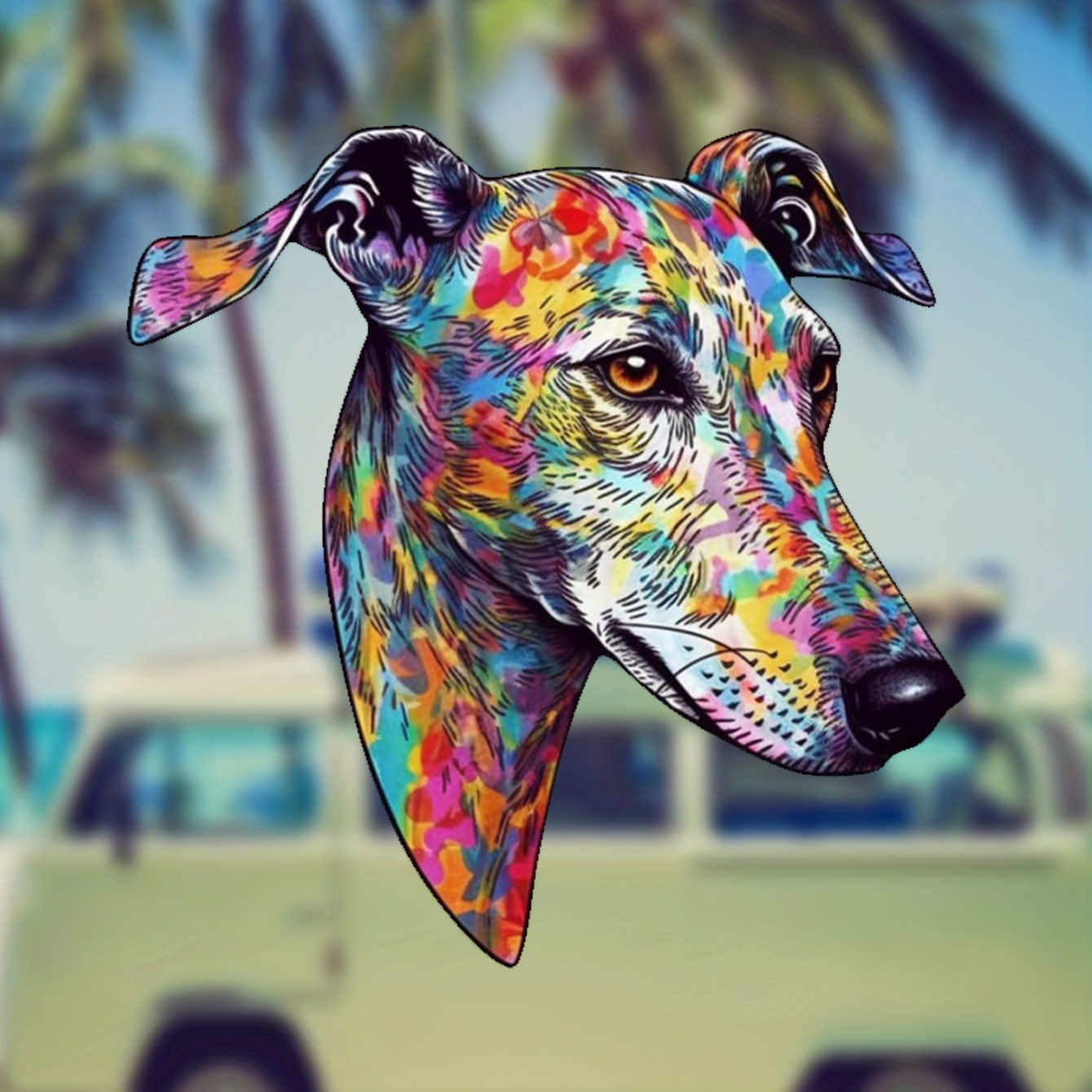 Greyhound best sale car decal