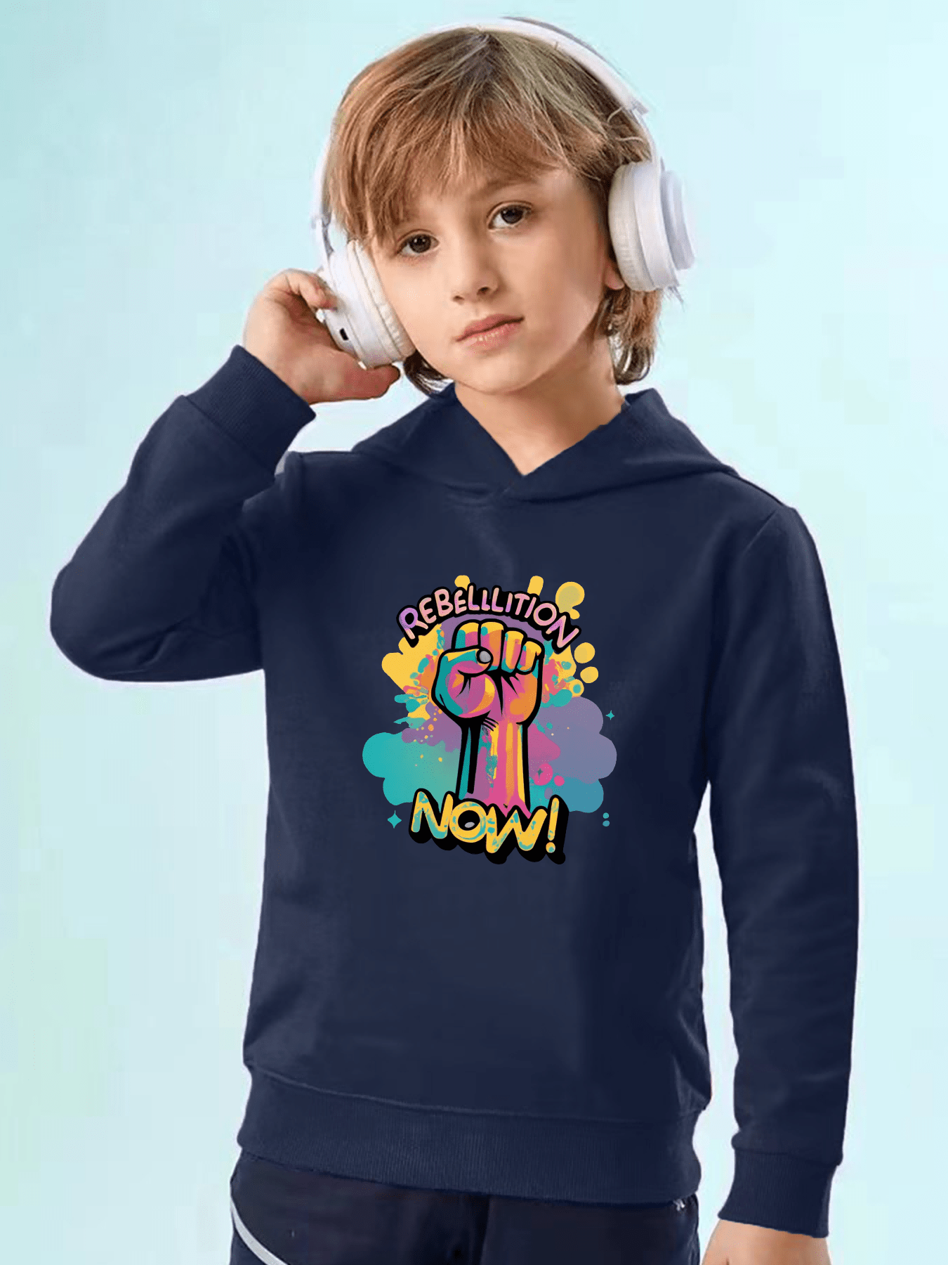 Cartoon Print Boys Casual Pullover Long Sleeve Hoodies Temu New Zealand