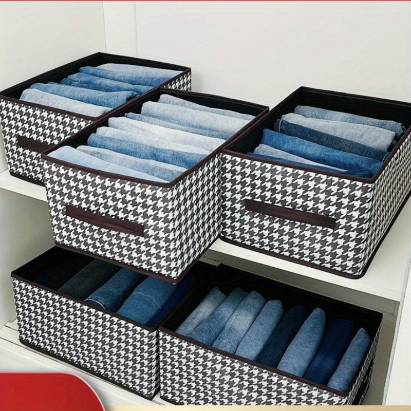 1pc Caja De Almacenamiento Plegable Para Pantalones Con Asas - Temu