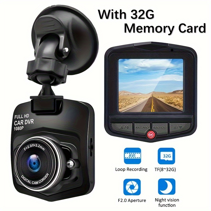 1080p Hd 3 Camera Dash Triple Recording Car Dvr With Front - Temu
