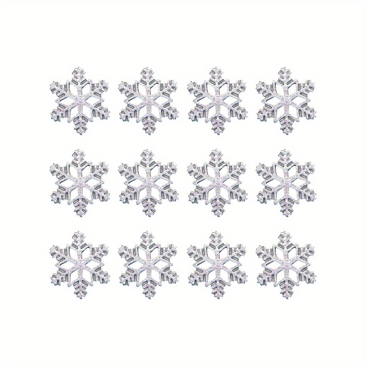 Resin Snowflakes For Crafts 3 Sizes White Glitter Resin - Temu