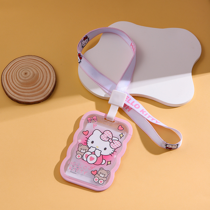 Pochacco Card Holder Sanrioed Kawaii Bus Card Sleeve Work Card Case  Keychain Pendant Cute Cartoon Anime Lanyard Credit Child Bus