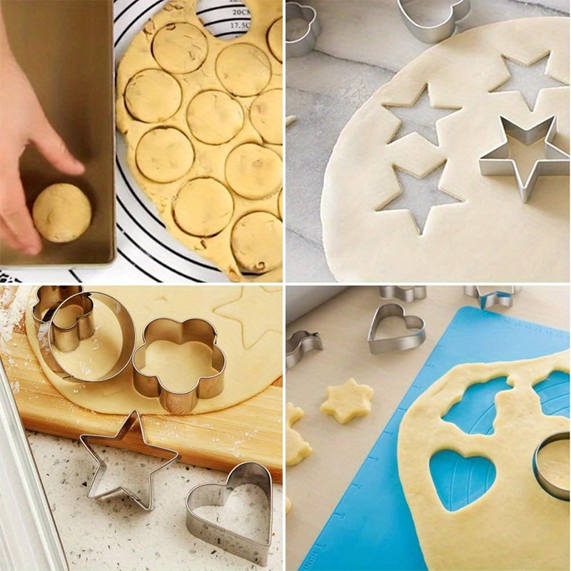 Stainless Steel Cookie Cutters, Geometric Shaped Pastry Cutter Set, Biscuit  Molds, Baking Tools, Kitchen Accessories - Temu