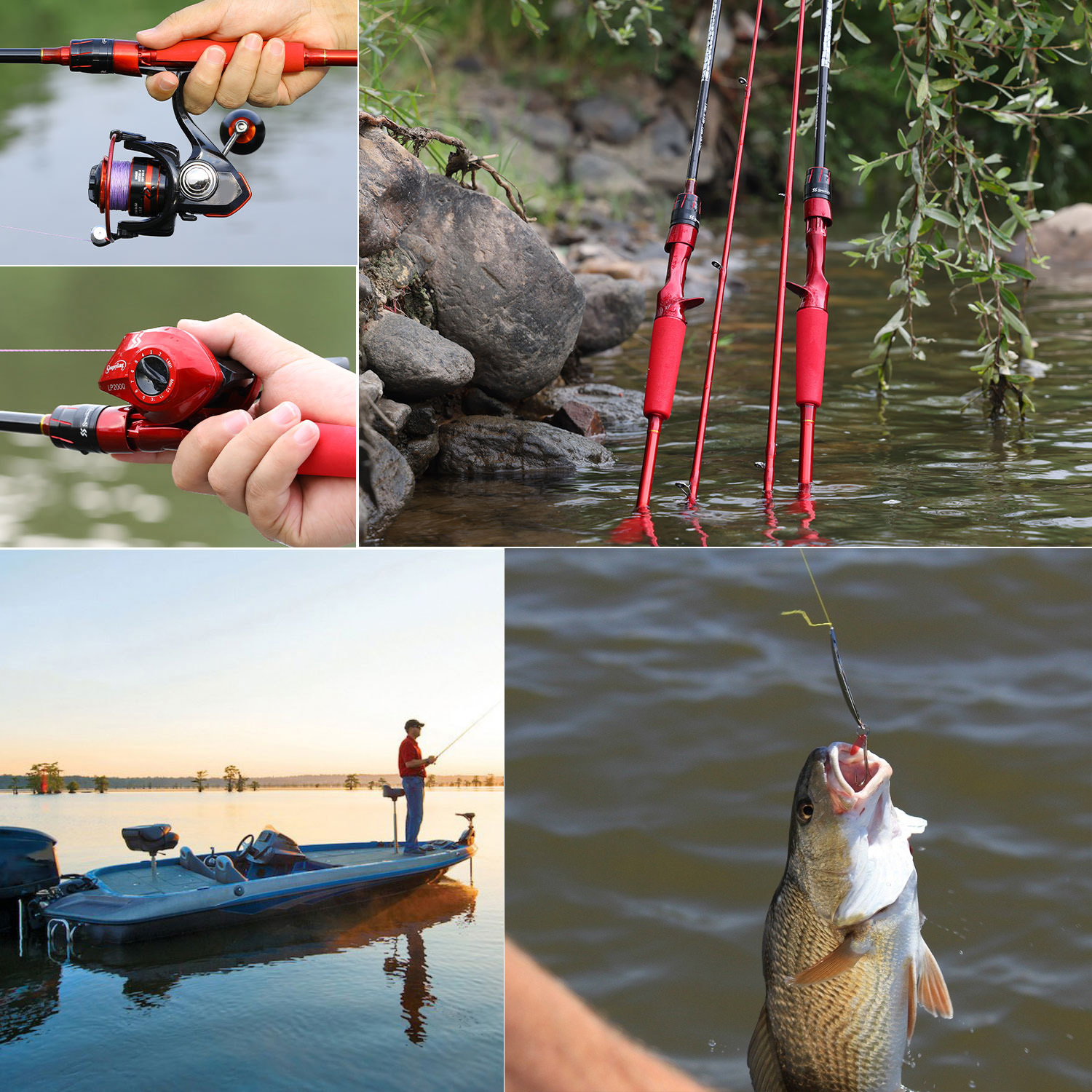 Sougayilang Fishing Rod, 30 Ton Carbon Fiber Sensitive 2 Pcs Baitcasting  Rod & Spinning Rod for  - Fishing, Facebook Marketplace