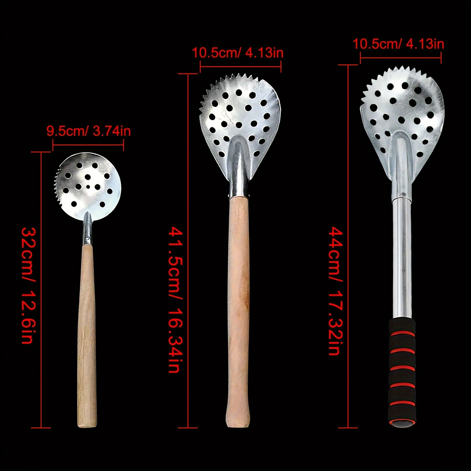 1pc Ice Fishing Scoop, Stainless Steel Ice Skimmer, Toothed Scoop With  Holes, Slush Skimmer For Winter Fishing, Winter Ice Tools For Scooping