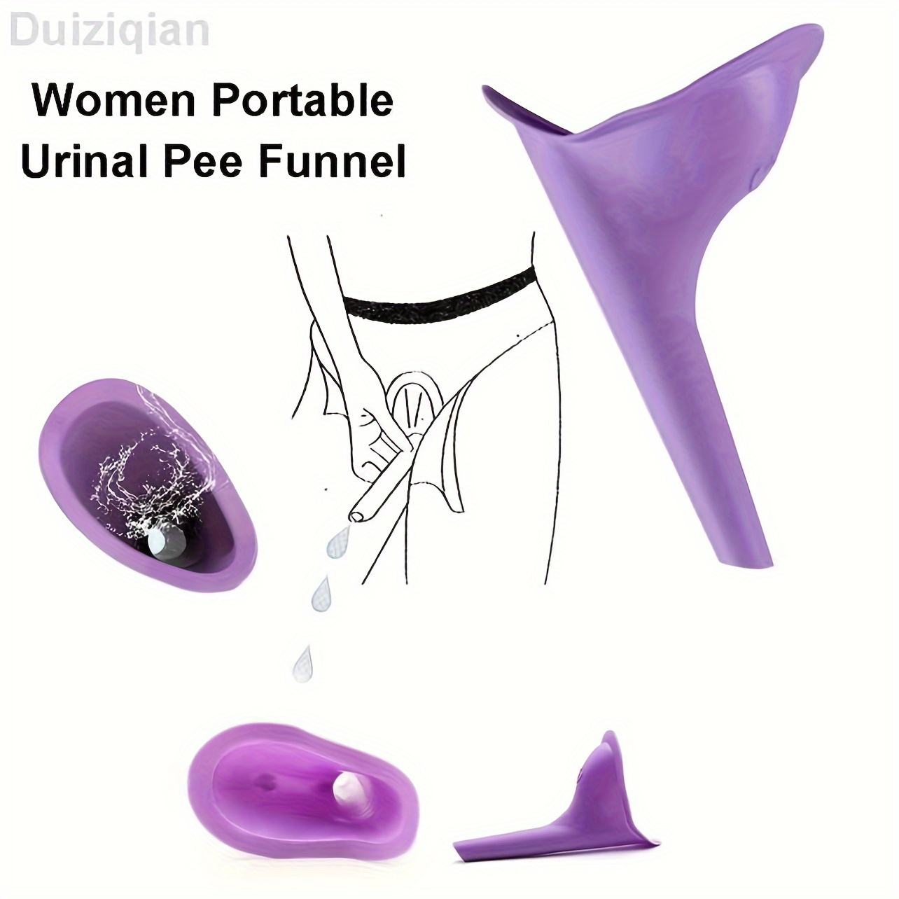 Urinario portátil de silicona suave para mujer, dispositivo de micción para  emergencias en el campo, nuevo
