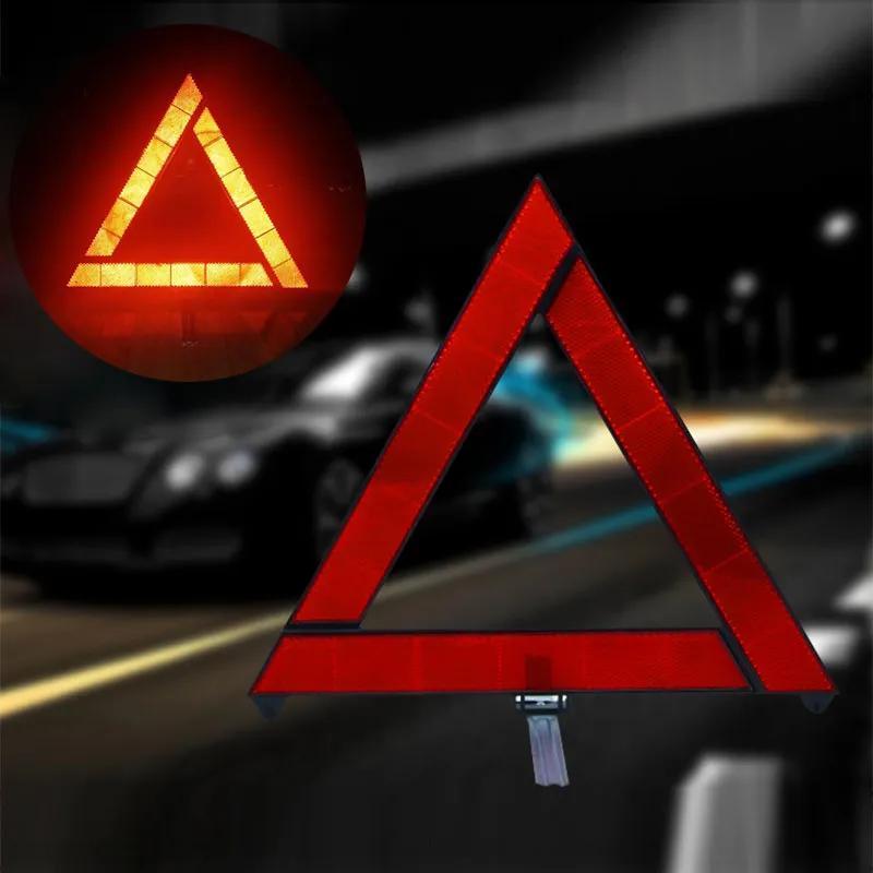 1pc Auto-Notfall-Warnungsdreieck, Roter Reflektierender  Sicherheitsgefahren-Autostativ Gefaltete Stoppschild-Reflektor-Reflektierstreifen  - Temu Austria