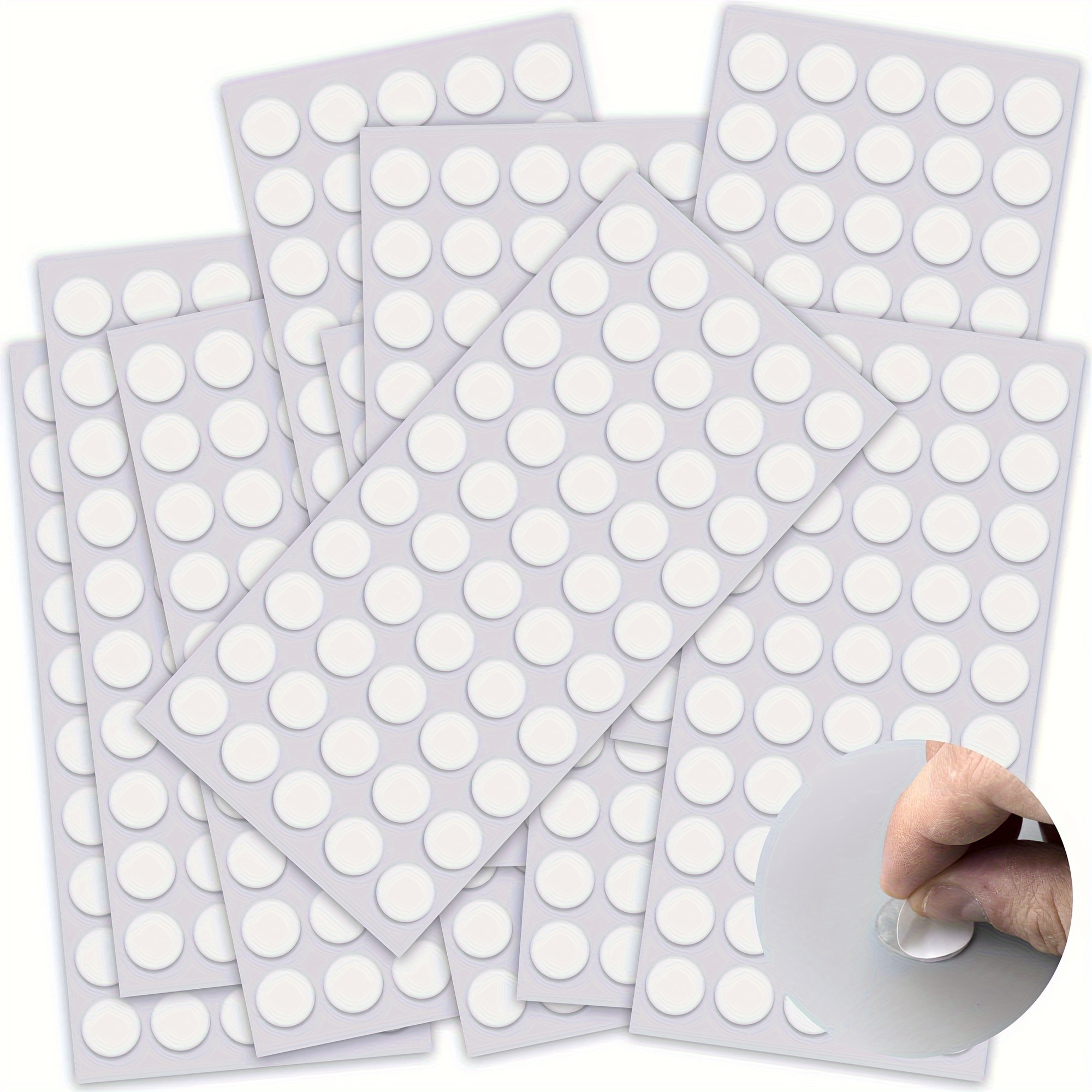 200Pcs Round Double Sided Adhesive Tape Dots Clear Removable