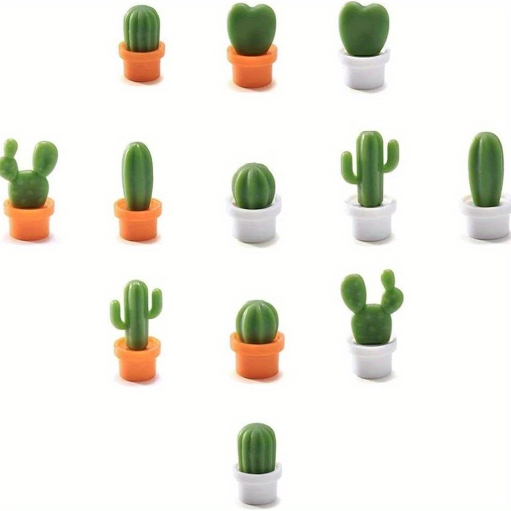 Cactus Aimant Frigo,12pcs Plantes Succulentes Mignonnes Aimants