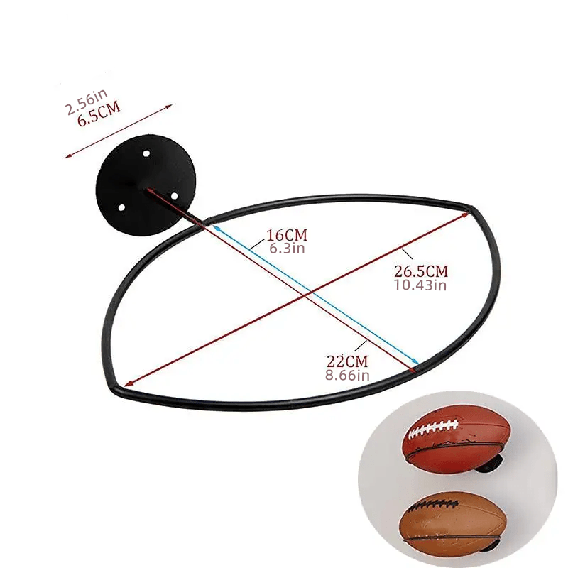 Rugby Display Rack Football Wall Rack for Living Room Bedroom