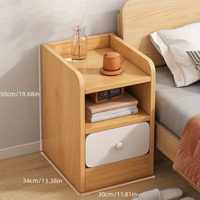 Mesita de noche ultra estrecha Mesita de noche blanca minimalista moderna  con cajón armario de almacenamiento dormitorio sala de estar mesa auxiliar