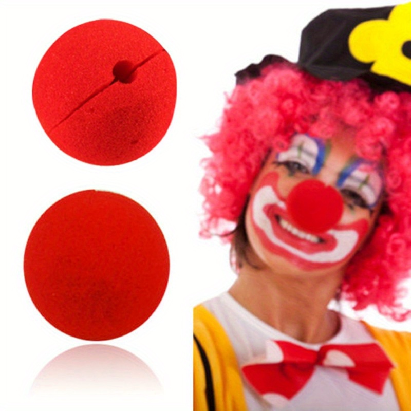 20 Palline Di Spugna Rosse, Naselli Da Clown Rossi, Palline In