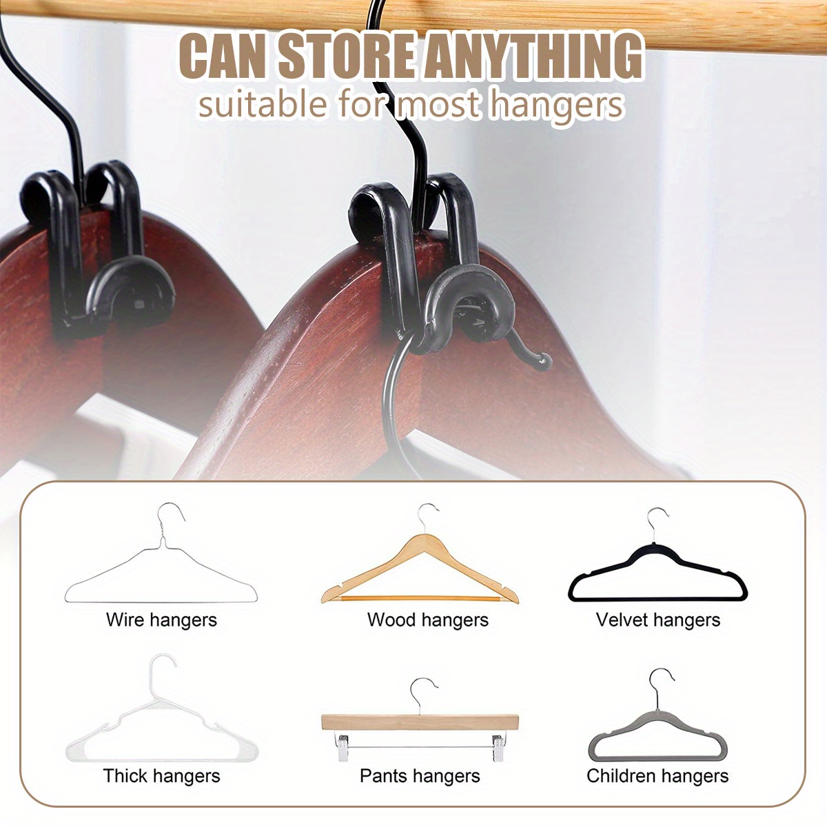 Clothes Hanger Connector Hooks, 30PCS Cascading Hanger Hooks