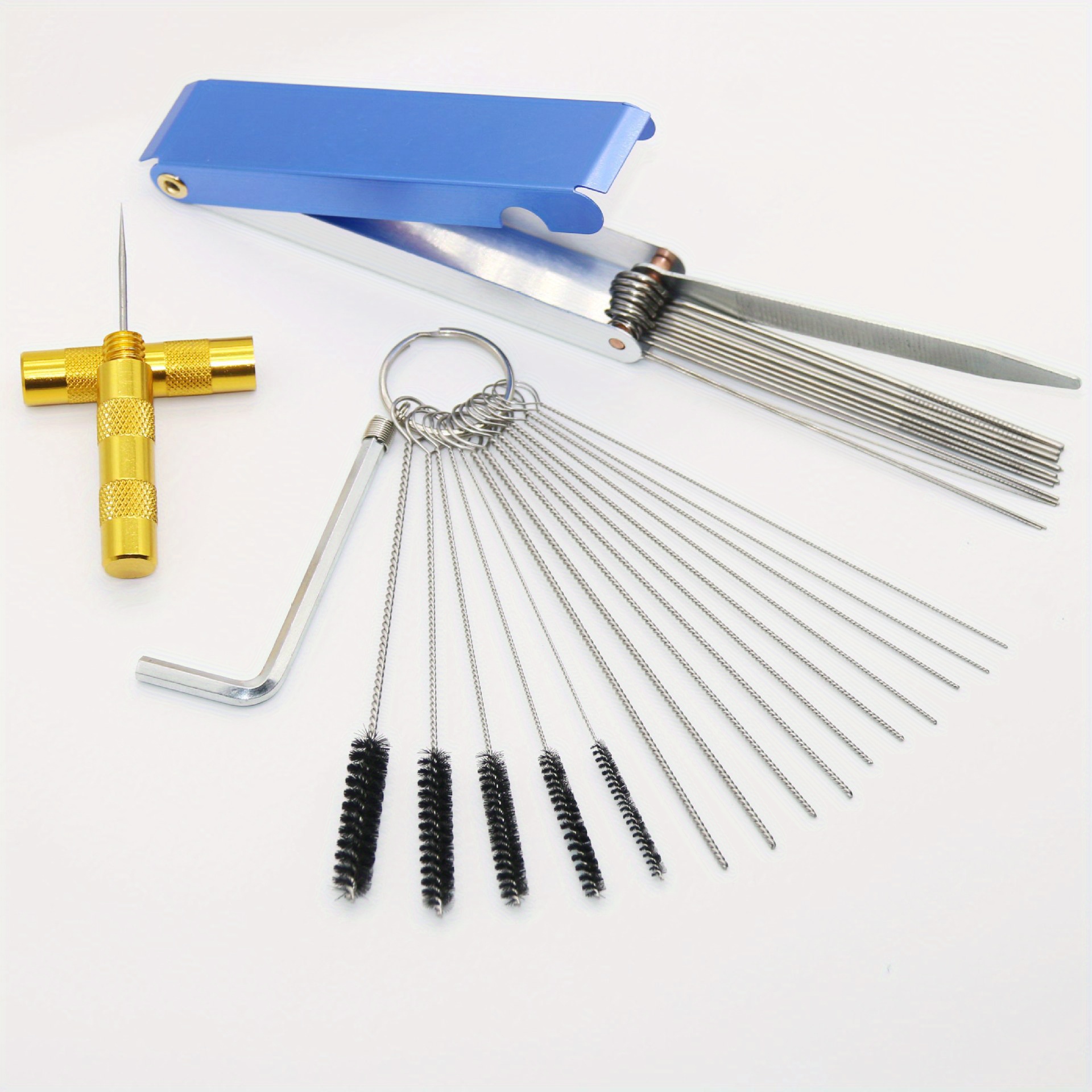 Carburetor Cleaning Brush Set Needle Combination Set, Tool Kit Aluminum Box  Stainless Steel Needle Carburetor Adjustment Tool