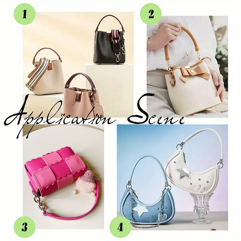 6 Colors Pu Imitation Leather Bag Handles With Alloy Lobster - Temu