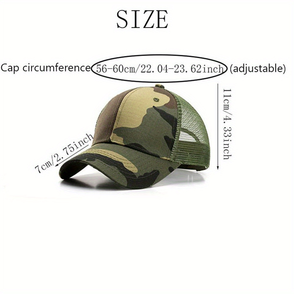 Adjustable Mesh Hat for Fishing Camping Hiking