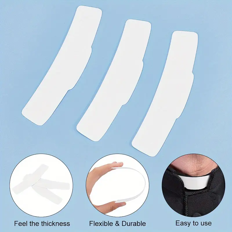 50pcs box plastic tab collar for clergy shirt accessories white priest collar lining stay white 33x150x1mm details 2
