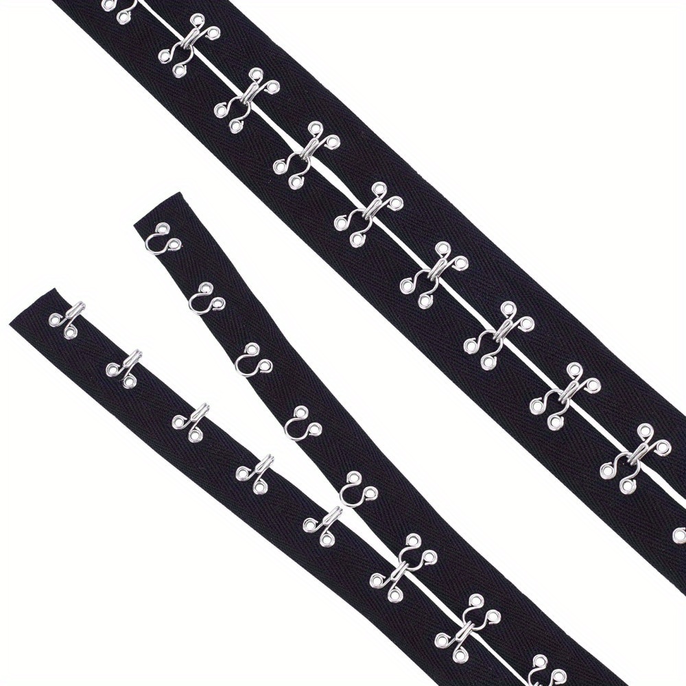 Hook Eye Cotton Tape Trim Spacing White Trim Hook Ribbon - Temu