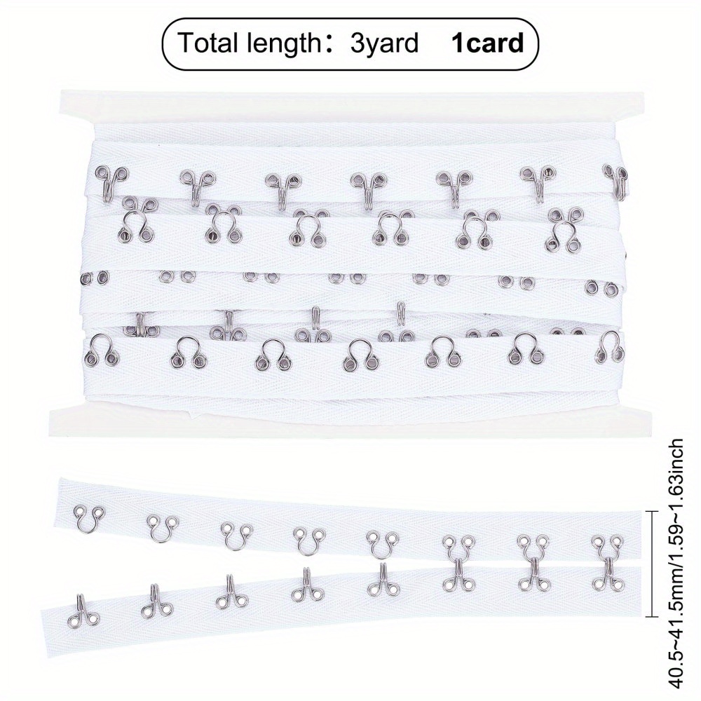 Hook Eye Cotton Tape Trim Spacing White Trim Hook Ribbon - Temu