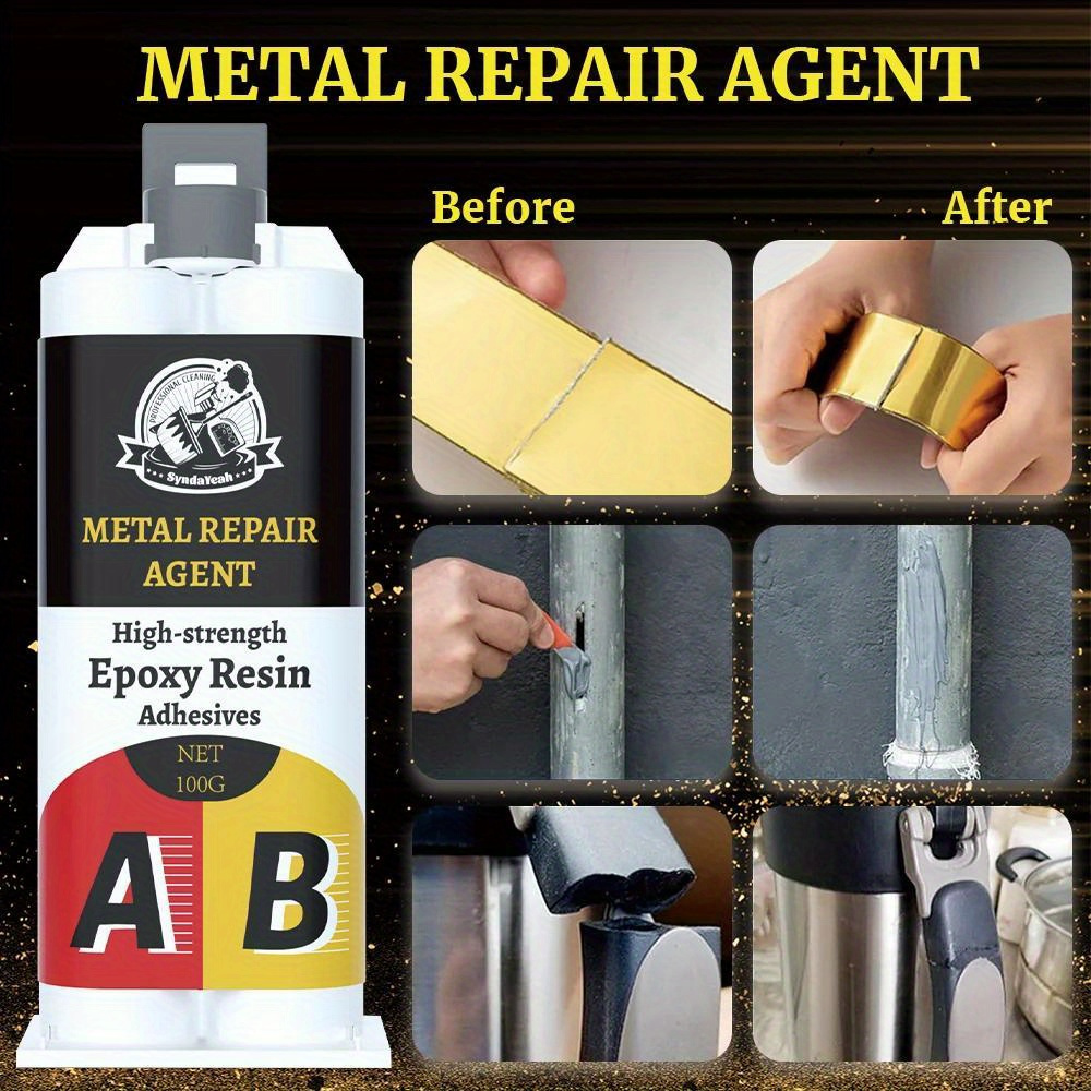 1pc Metal Repair Agent, High-strength Epoxy Resin Adhesive, Heat Resistant  Industrial Repair Agent, Casting Ab Glue, Cast Iron Repairing Adhesive -  Industrial & Commercial - Temu