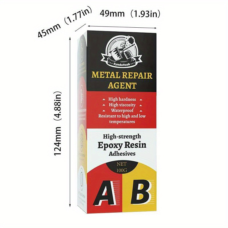 1pc Metal Repair Agent, High-Strength Epoxy Resin Adhesive, Heat Resistant  Industrial Repair Agent, Casting AB Glue, Cast Iron Repairing Adhesive