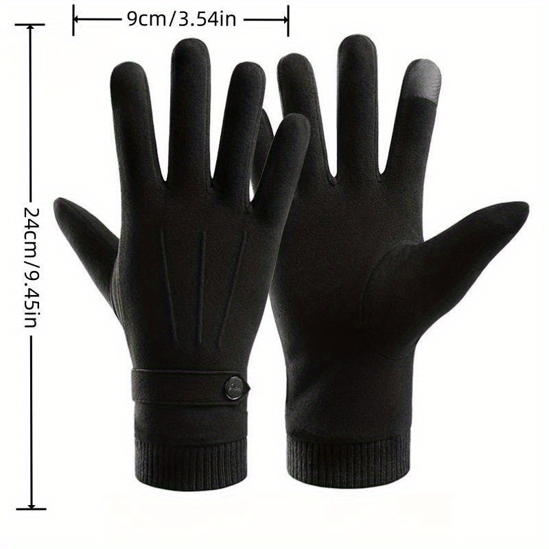 Winter Warm Gloves Thickened Velvet Cycling Gloves
