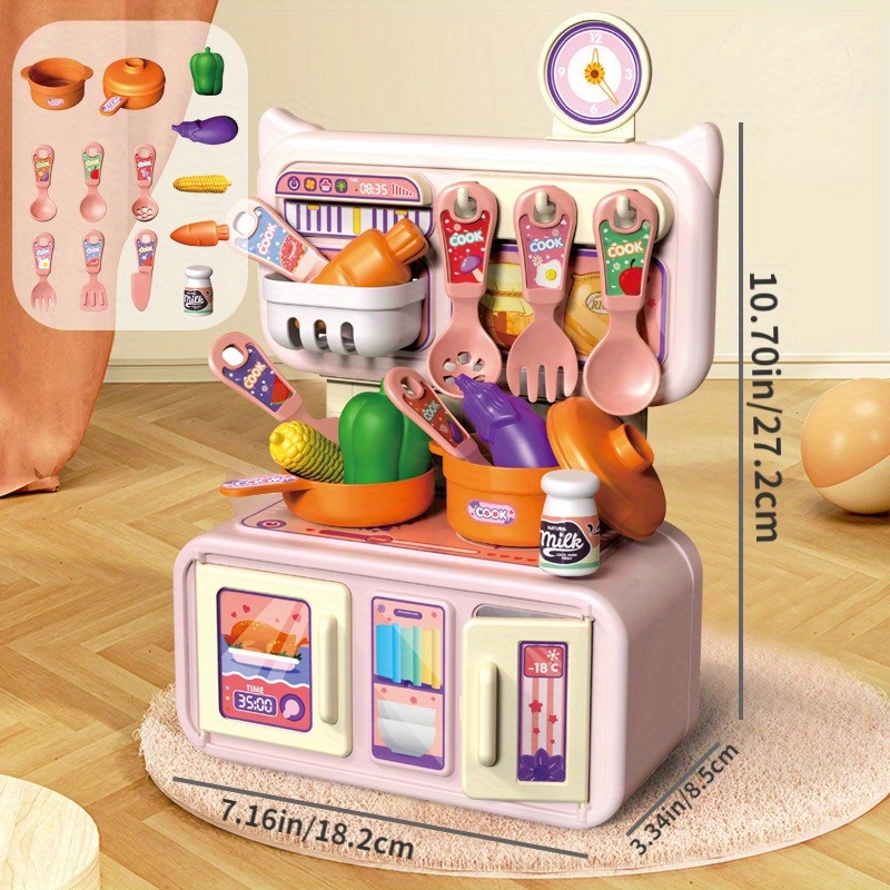 Barbie kitchen cooking best sale toys