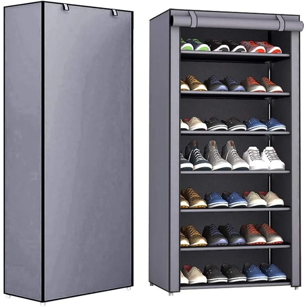 

1pc Multi-layer Shoe Rack Storage Cabinet, Simple Shoe Rack, Dustproof, Non-woven Shoe Rack, Home Furniture, Space Saving Cabinet