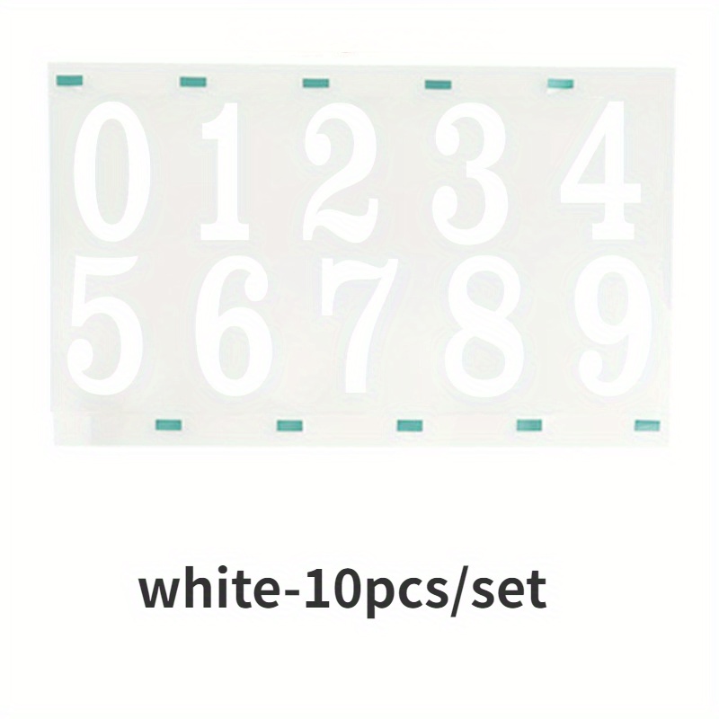 10pcs Reflective Door Number Sticker Label Scene Decor