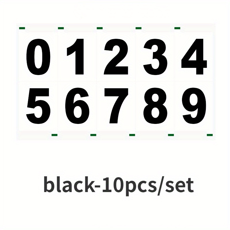 10pcs Reflective Door Number Sticker Label Scene Decor