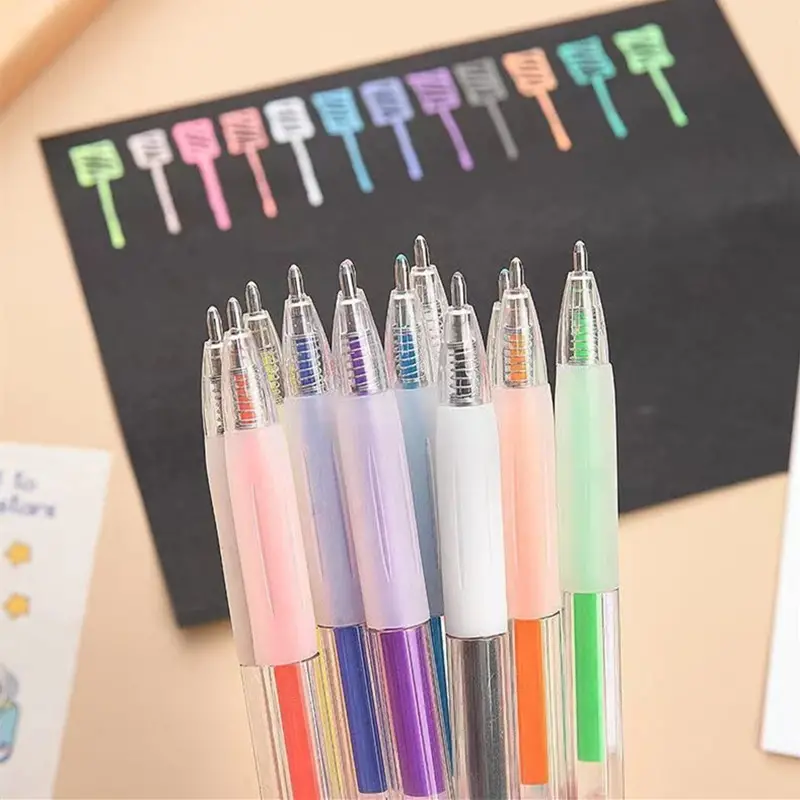 12-Color 3D Jelly Pens, Colorful Markers, Multi-color Pen, DIY 3D Graffiti  Painting, Diary Pen, Holiday Gift