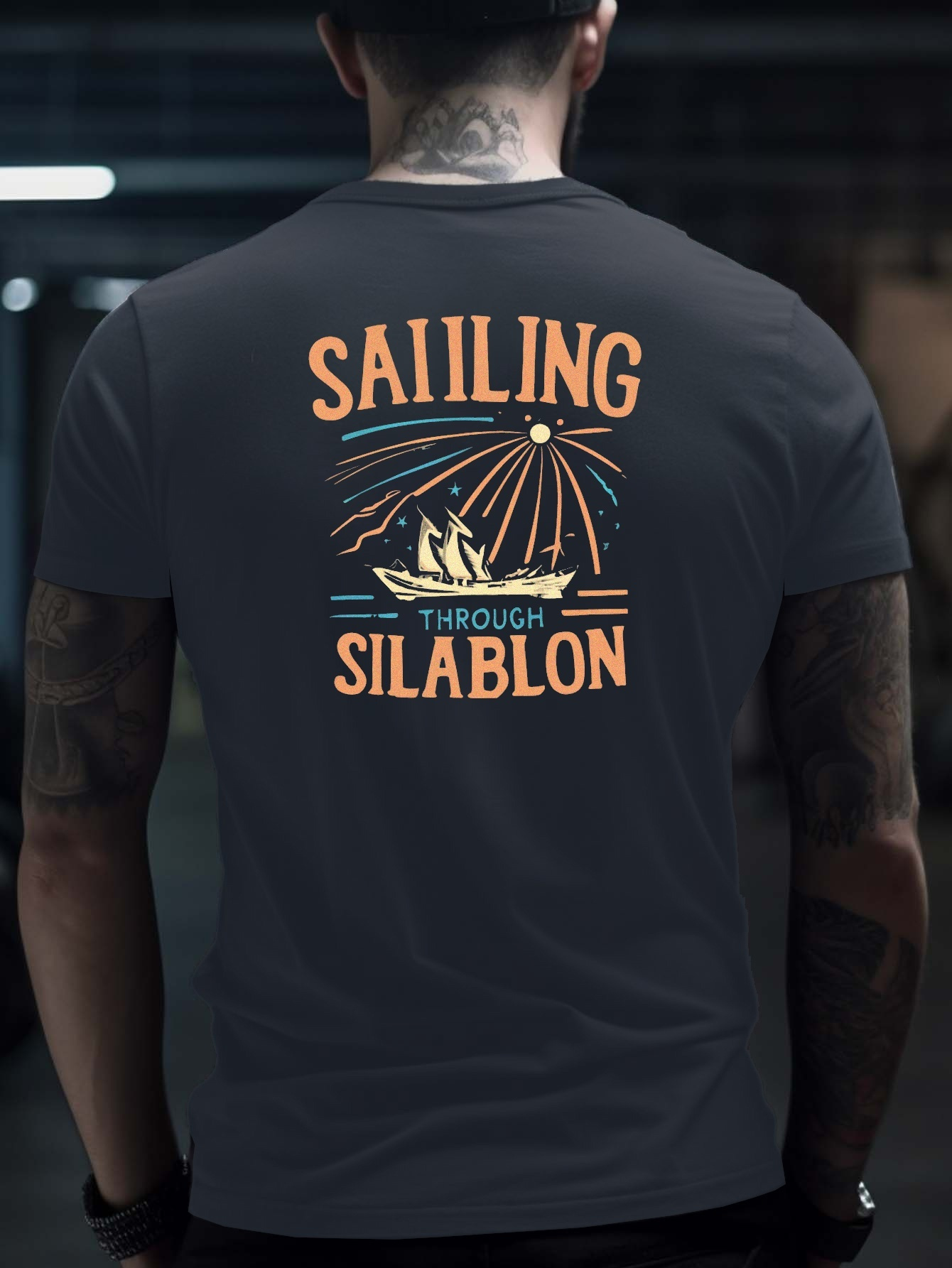 Tees For Men Galleon Sailing Ship Print T Shirt Casual Short - Temu Japan