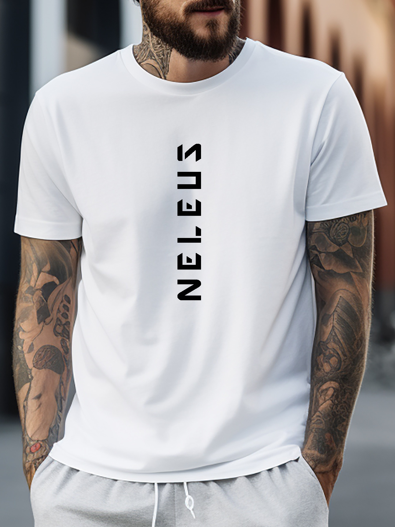 Men's Neleus Print Casual Tees Short Sleeve Crew Neck T - Temu United  Kingdom